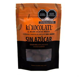 Ki'Xocolatl Almendras Cubiertas de Chocolate Semi-Amargo Sin Azúcar