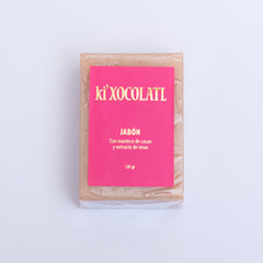 Ki'Xocolatl Jabón de Chocolate y Rosas.