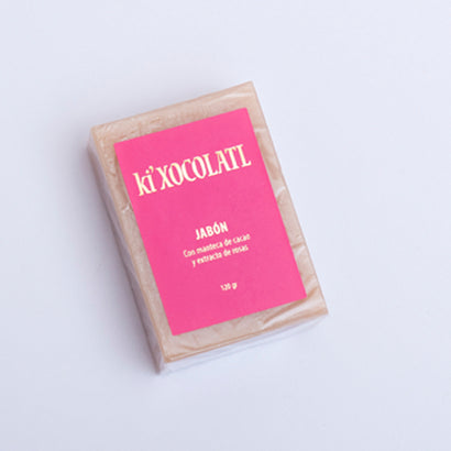 Ki'Xocolatl Jabón de Chocolate y Rosas.