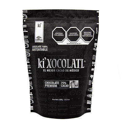 Ki'Xocolatl Chocolate Premium 75% Cacao Trace 1 kg