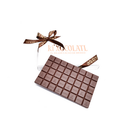 CAJA NEGRA CON MARQUETA DE CHOCOLATE SEMI-AMARGO CON ALMENDRAS Y AVELLANAS 500 GR