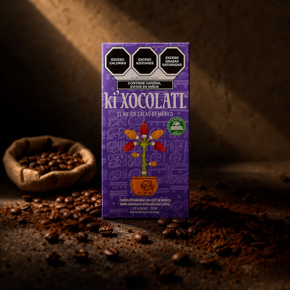Chocolate Semi-Amargo con Café Orgánico de Oaxaca.