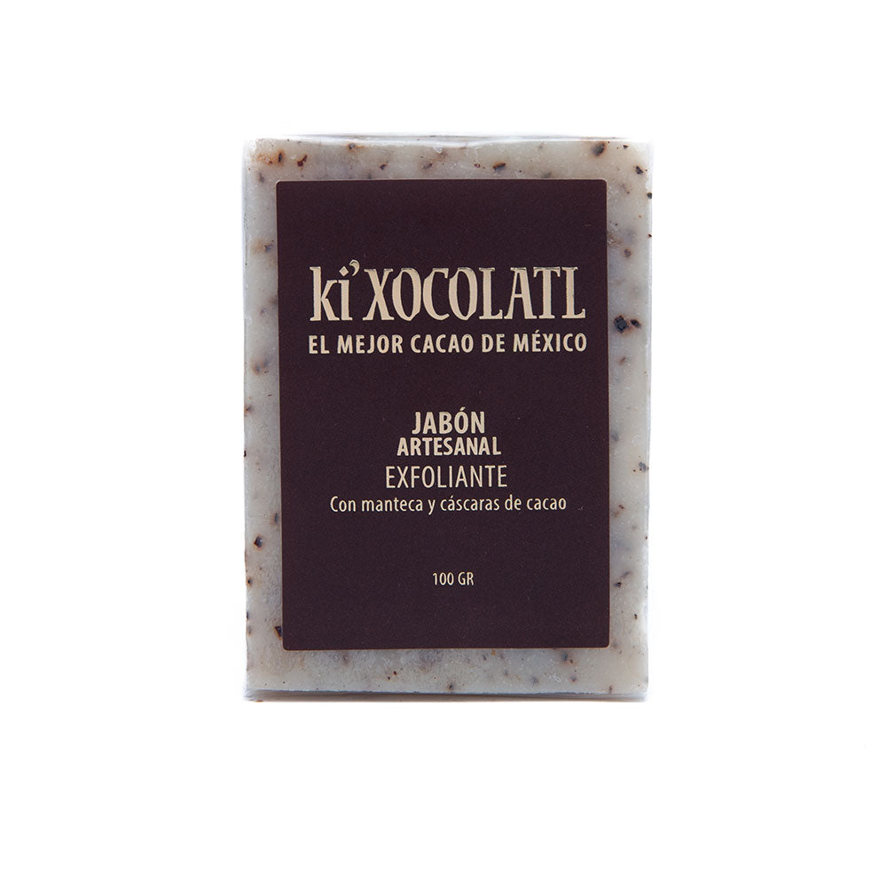 Ki'Xocolatl Jabón de Chocolate Natural con Cáscaras de Cacao