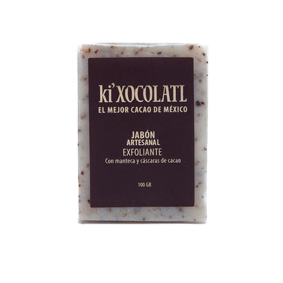 Ki'Xocolatl Jabón de Chocolate Natural con Cáscaras de Cacao