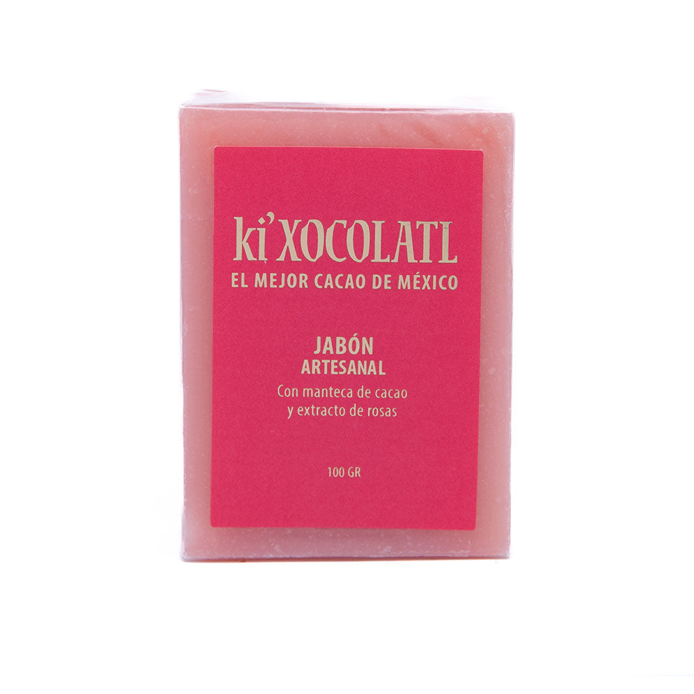 Ki'Xocolatl Jabón de Chocolate y Rosas.
