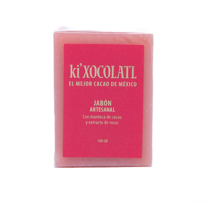 Ki'Xocolatl Jabón de Chocolate y Rosas.