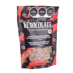 Ki'Xocolatl Semillas de Café Cubiertas de Chocolate Semi-Amargo con Especias Mexicanas.