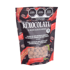 Ki'Xocolatl Semillas de Café Cubiertas de Chocolate Semi-Amargo con Especias Mexicanas.