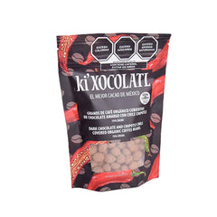 Ki'Xocolatl Semillas de Café Cubiertas de Chocolate Semi-Amargo con Especias Mexicanas.