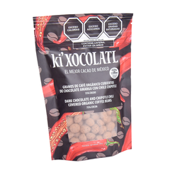 Ki'Xocolatl Semillas de Café Cubiertas de Chocolate Semi-Amargo con Especias Mexicanas.