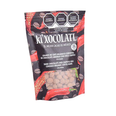 Ki'Xocolatl Semillas de Café Cubiertas de Chocolate Semi-Amargo con Especias Mexicanas.