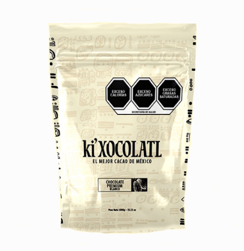 Ki'Xocolatl Chocolate Blanco Presentación de 1 Kg