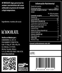 Ki'Xocolatl Manteca de Cacao- 500gr