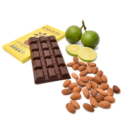 Chocolate Semi-Amargo con Lima de Campeche y Almendras