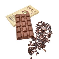 Chocolate con Leche con Trozos de Cacao de Tabasco.